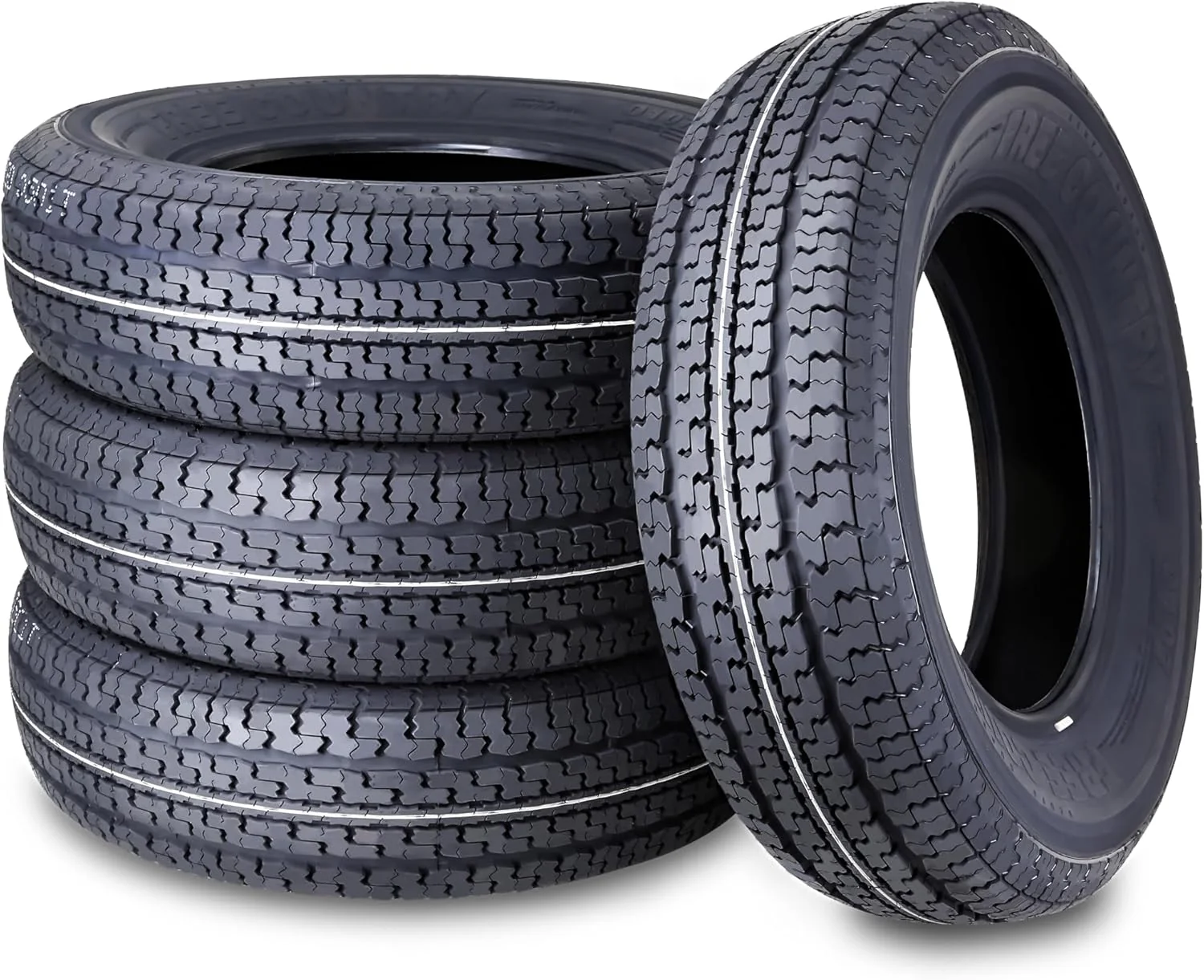 Libra Trailer Parts set of 4 Heavy Duty Trailer Tires ST205/75R15 205 75 15 10-Ply Load Range E Steel Belted Radial w/Scuff Guard(Set of 4)