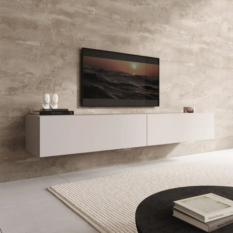 Meubella - TV-Meubel Palm - Beige - 200 cm