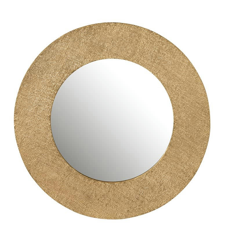 EFFET JUTE - Miroir aluminium or D70cm