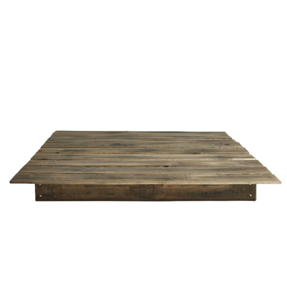 SIRA - Tatami double en bois massif de couleur marron 150 cm