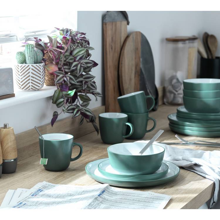 Habitat Two Tone Stoneware Dinner Set