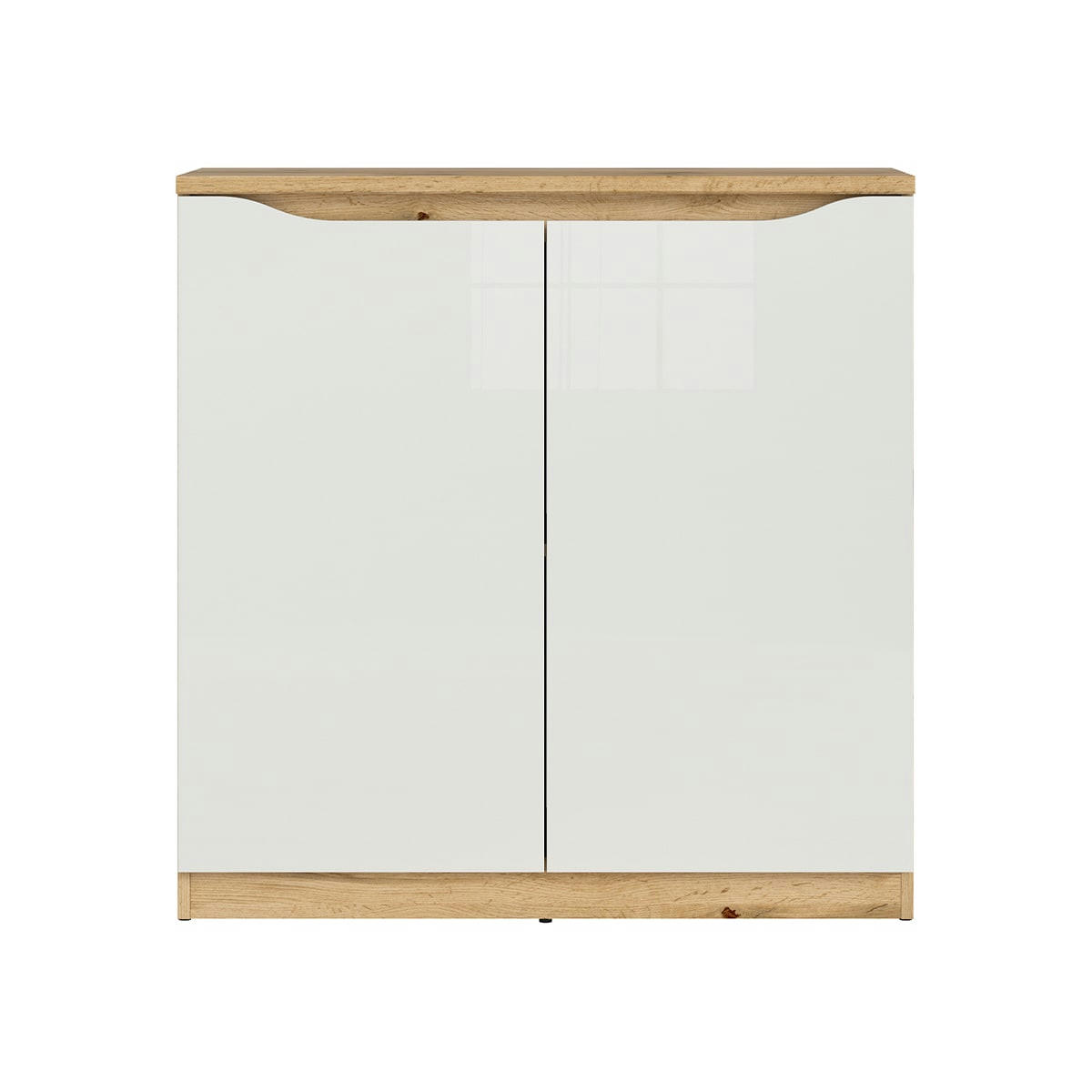 - Buffet 2 portes blanc et naturel