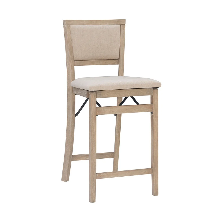 Ciara Folding Grey Wash Counter Height Bar Stool