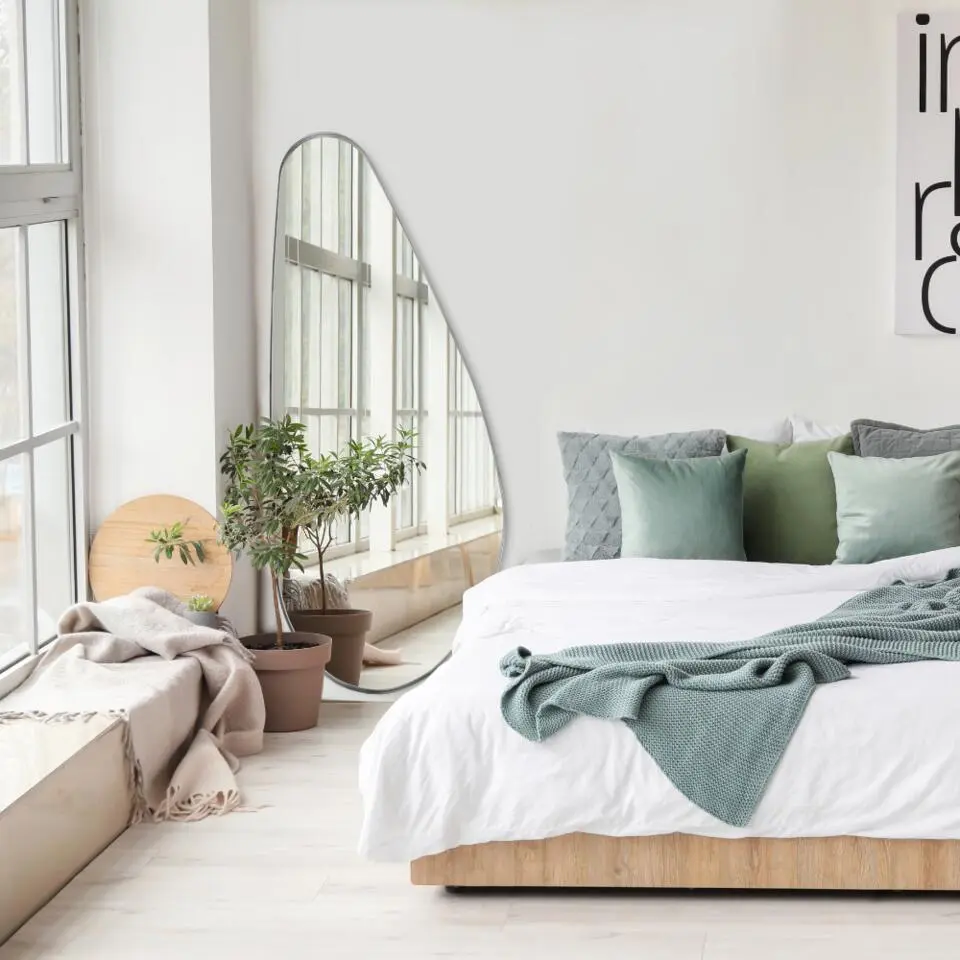 MISOU Spiegel Organische Vorm Britta - Zilver