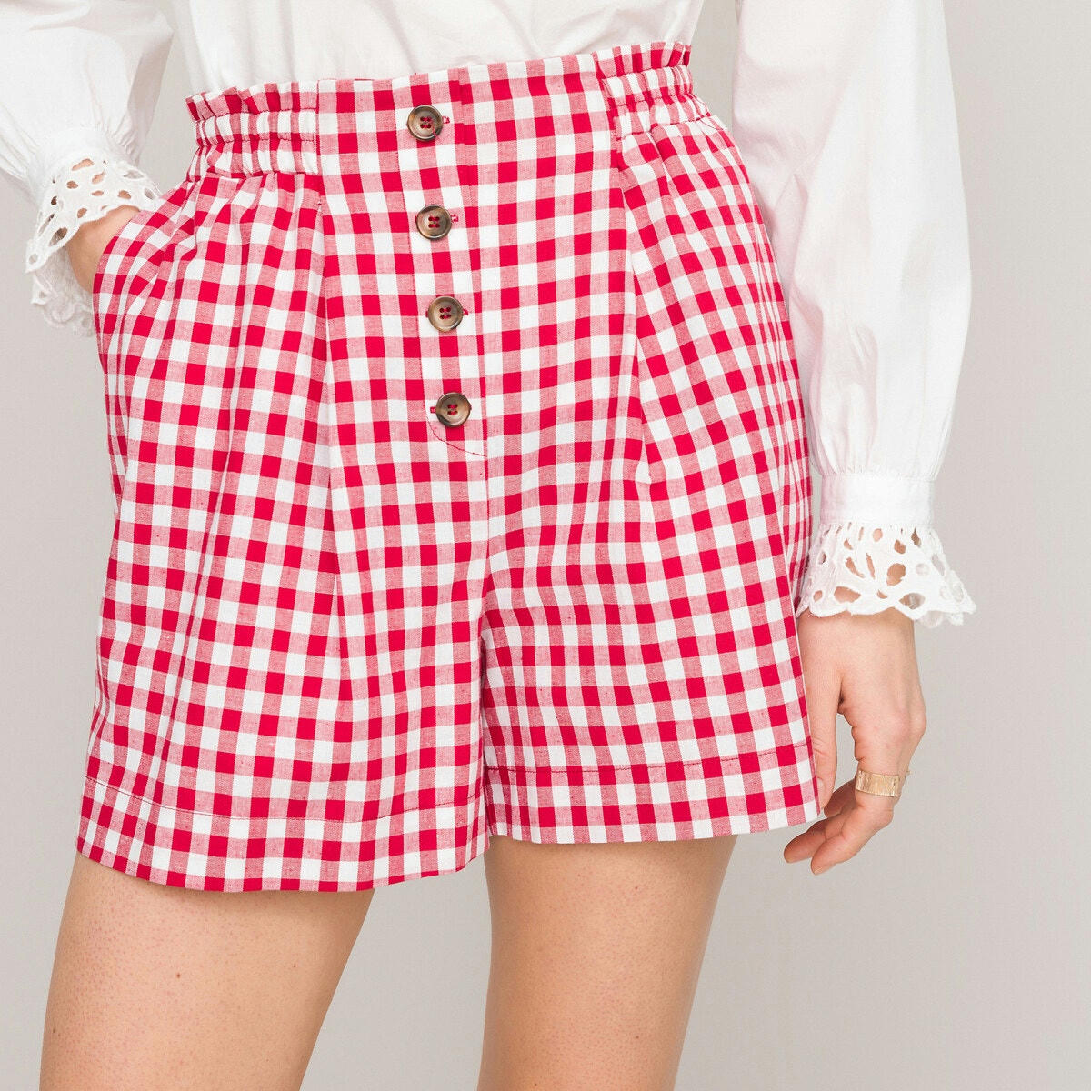 Short vichy fabriqué en Europe