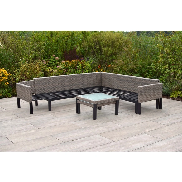 Gartenmöbel-Eckset »Amantea«, 7 Sitzplätze, Kunststoff, inkl. Auflagen