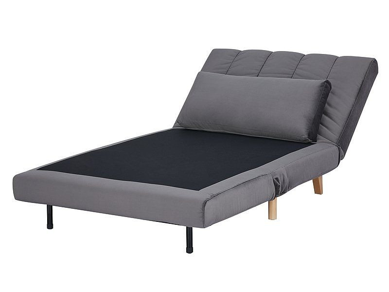Fotel rozkładany BILLY VELVET szary