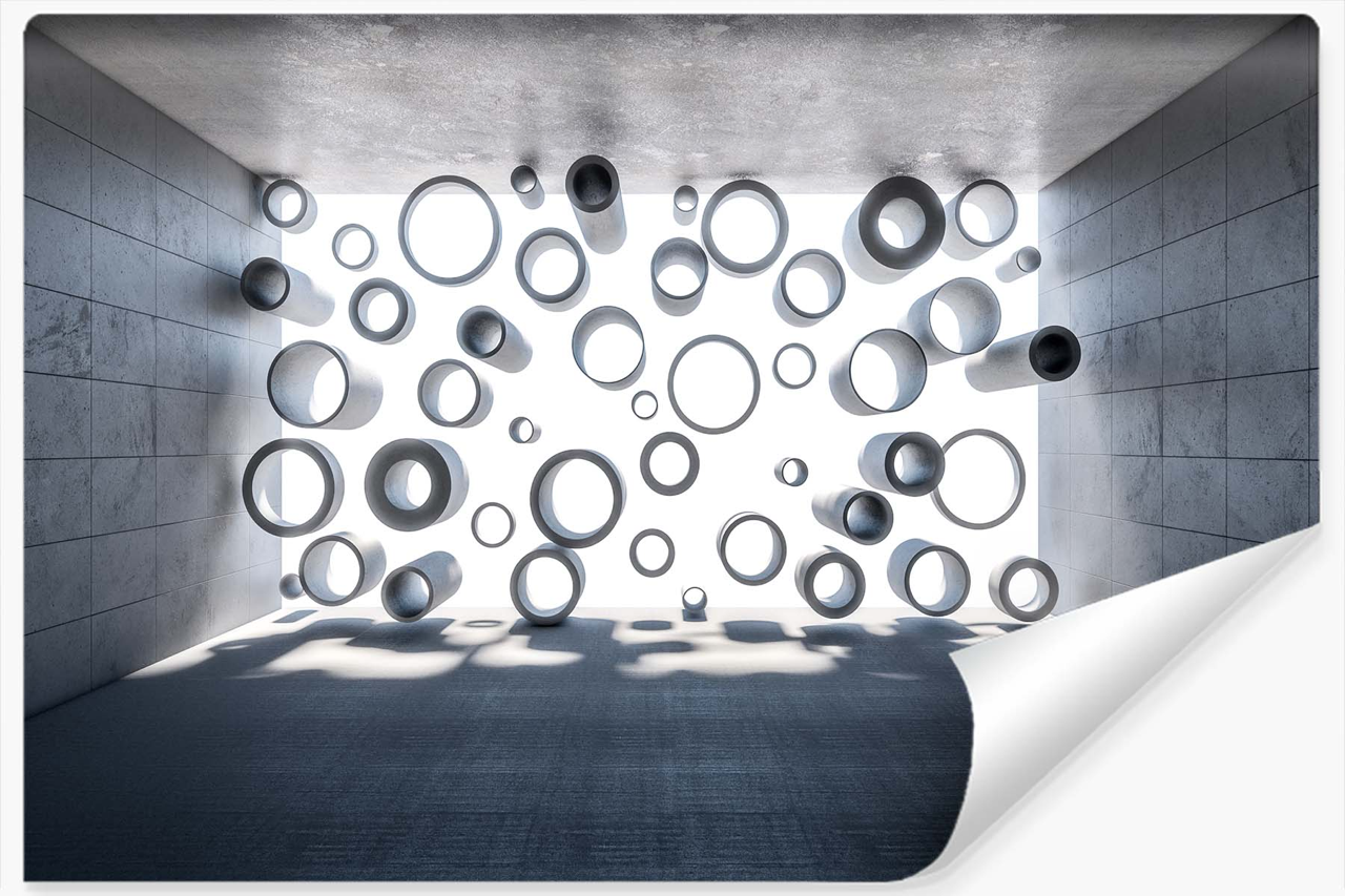 Fototapeta Ozdobna TUNELE Efekt Betonu 3D 90x60cm