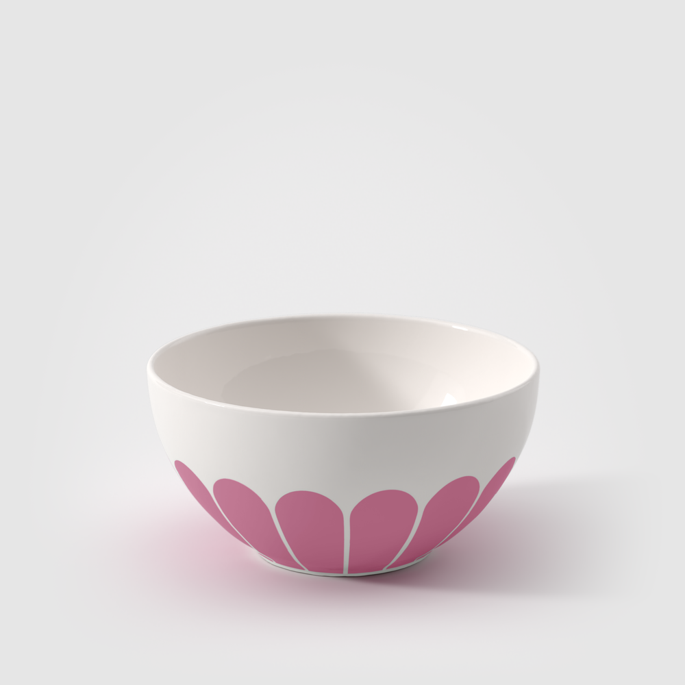 Fleur Cereal bowl - Fuchsia, 14.6 oz, Premium Porcelain