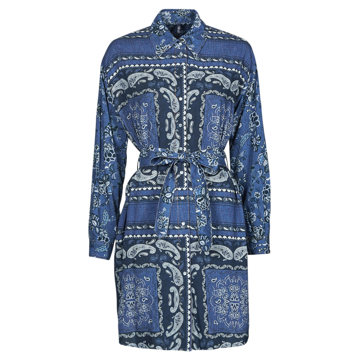 Liu Jo - ABITO CAMICIA DEN.BLUE PRINTS WASH - Blue