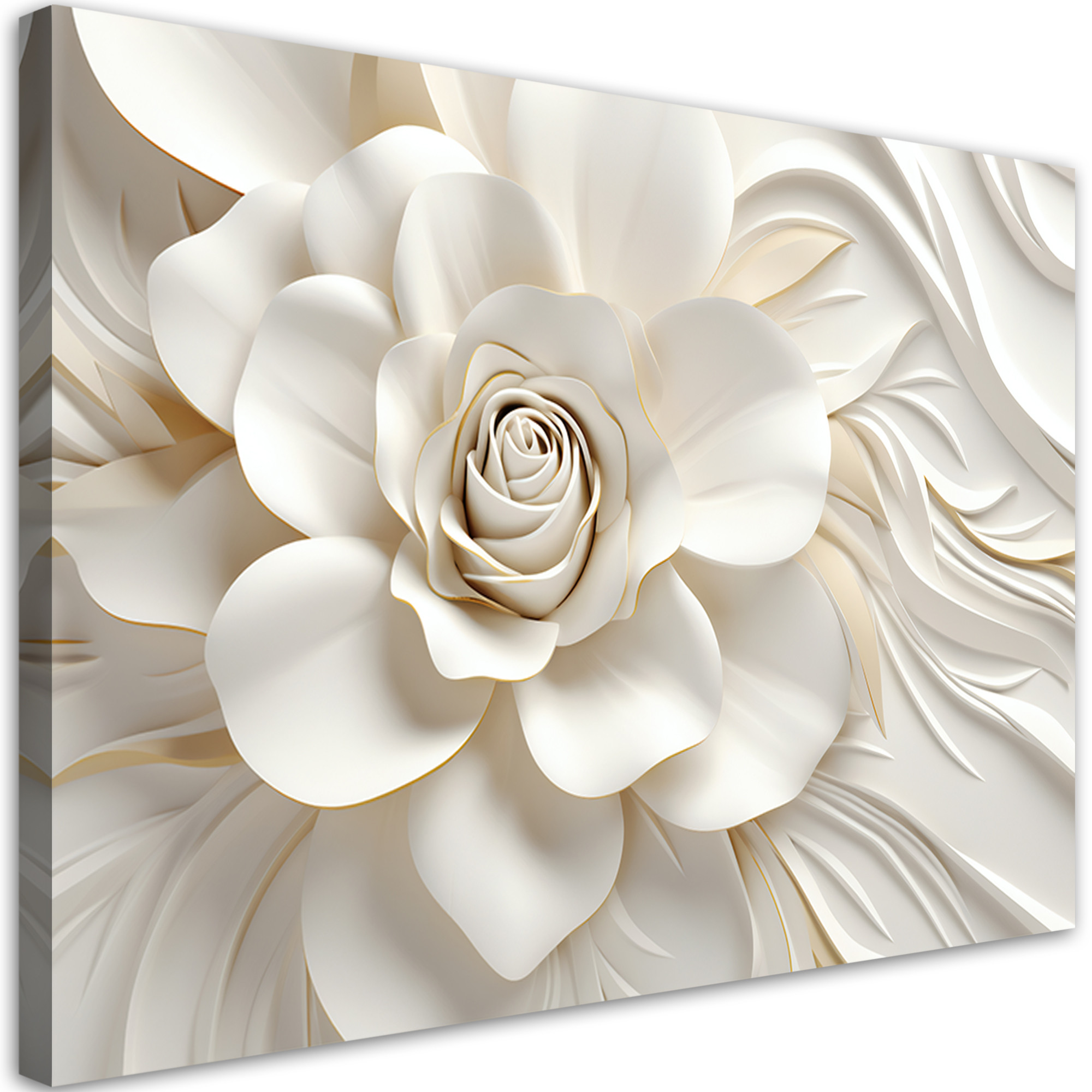 Feeby Obraz na płótnie, Biały kwiat 3D 60x40