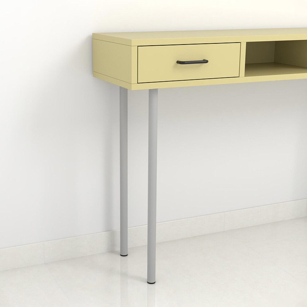 MØBELBEN REI STÅL Ø30X700MM MATT KROM