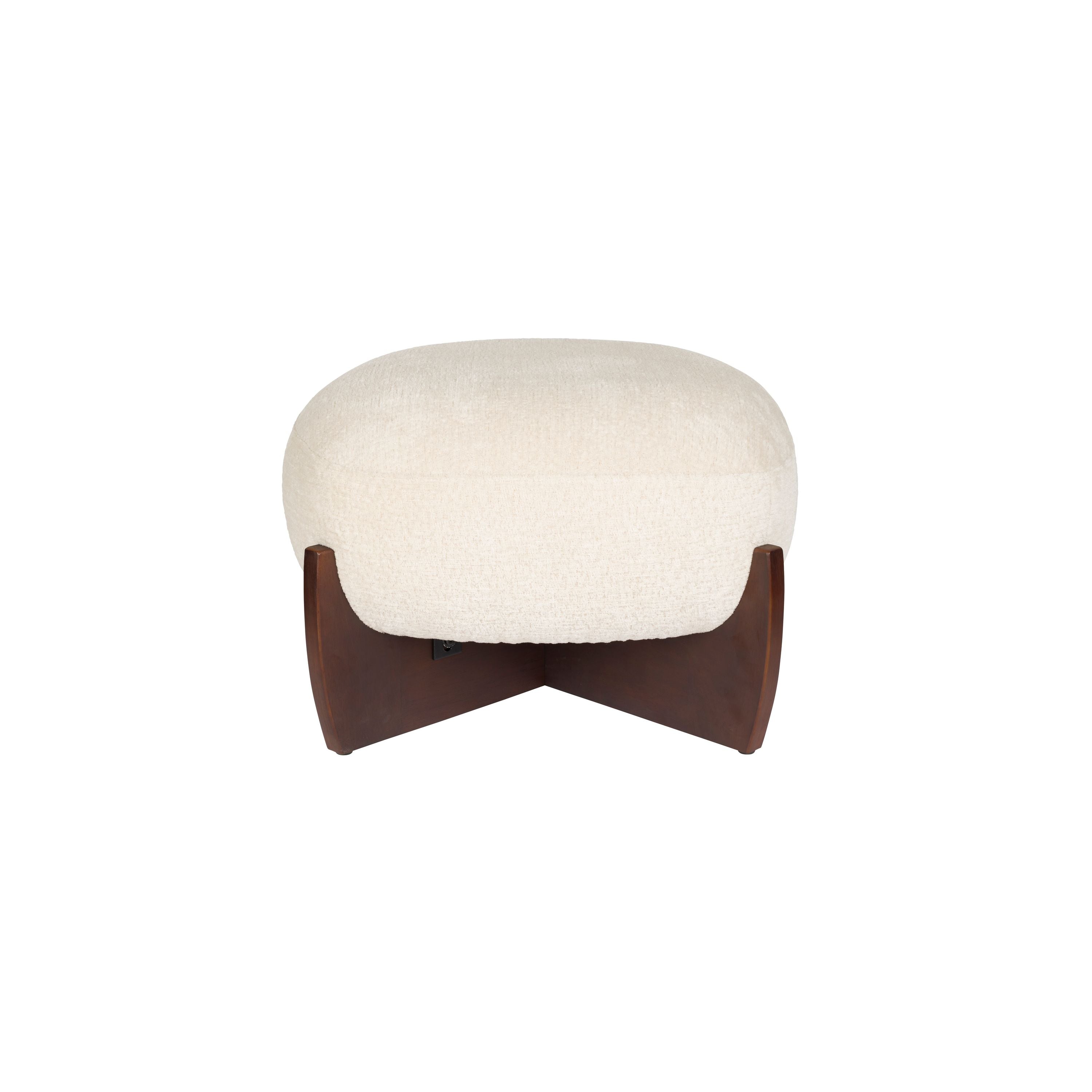 Dutchbone Emilius Poef/ Hocker Beige