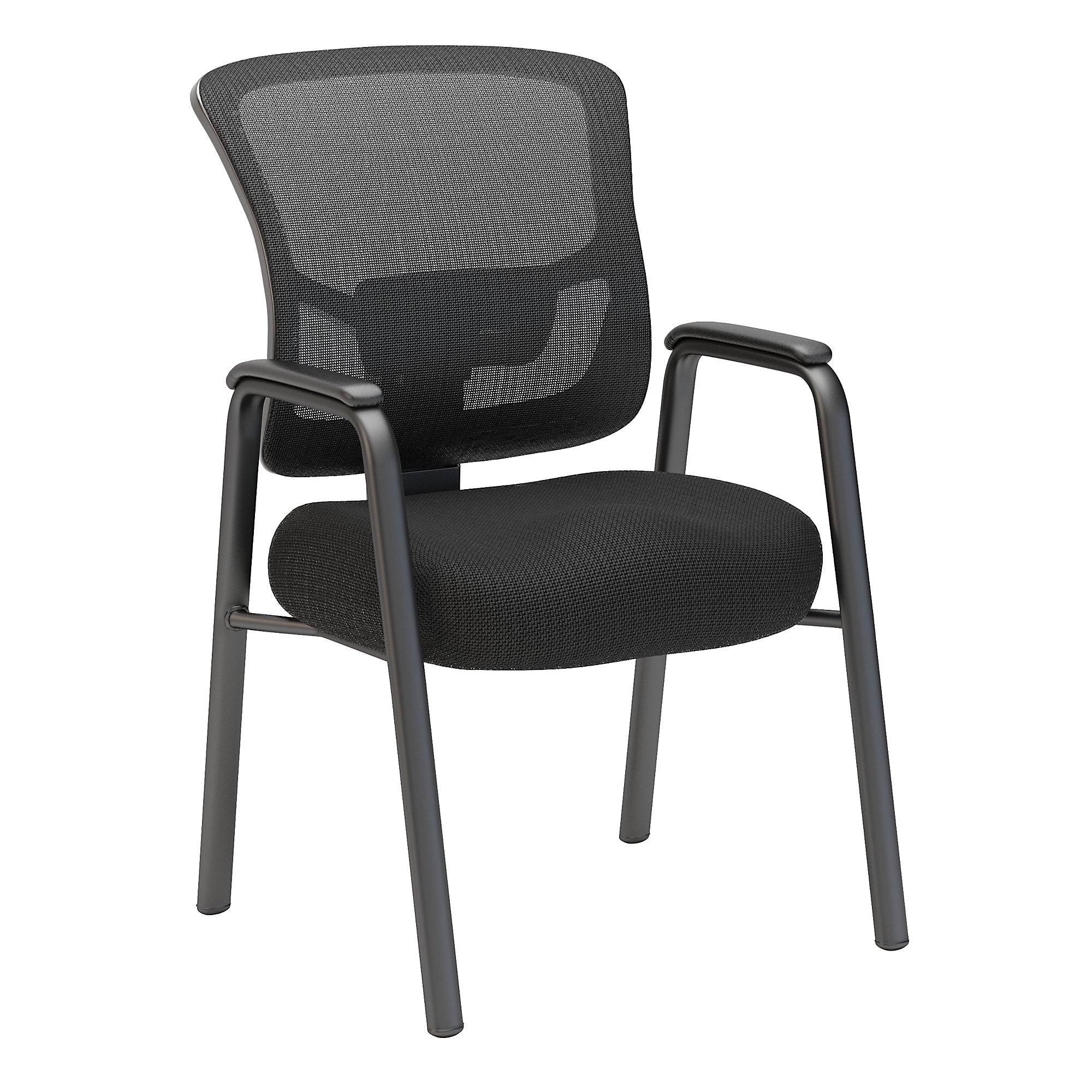 Bush Business Furniture Custom Comfort Mesh Back Guest Chair in Black