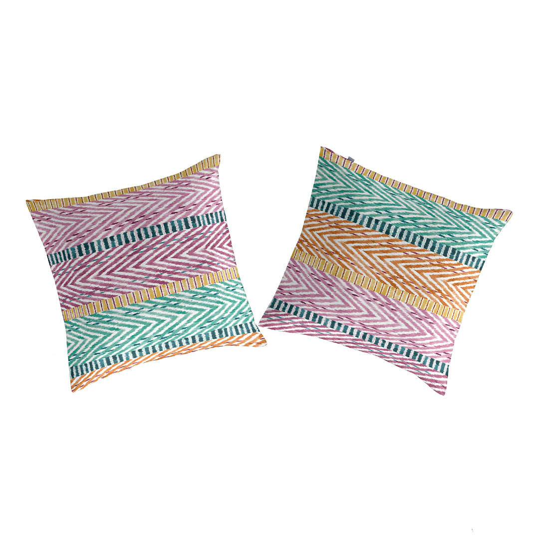 ADDISON TO - 2 Taies d'oreiller en coton 65x65 cm multicolore