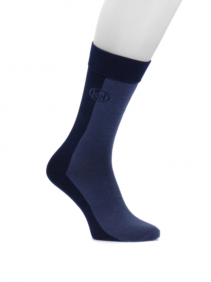 Navy blue premium socks made of high-quality cotton
