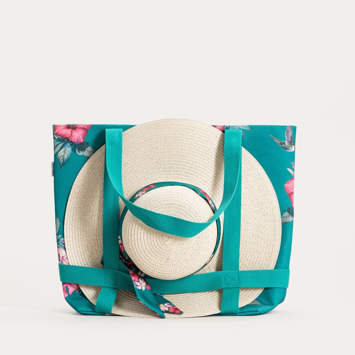Zestaw BLOOM torba plażowa + kapelusz 38x49x14cm