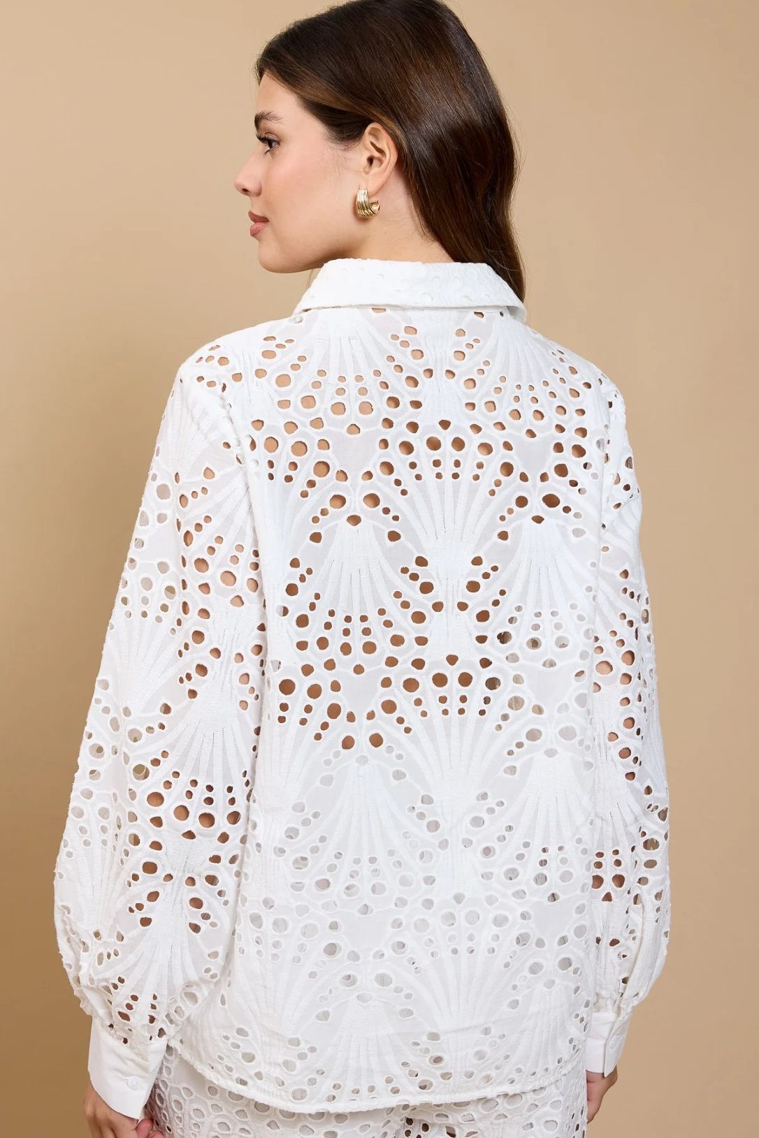 Little Mistress White Broderie Shirt