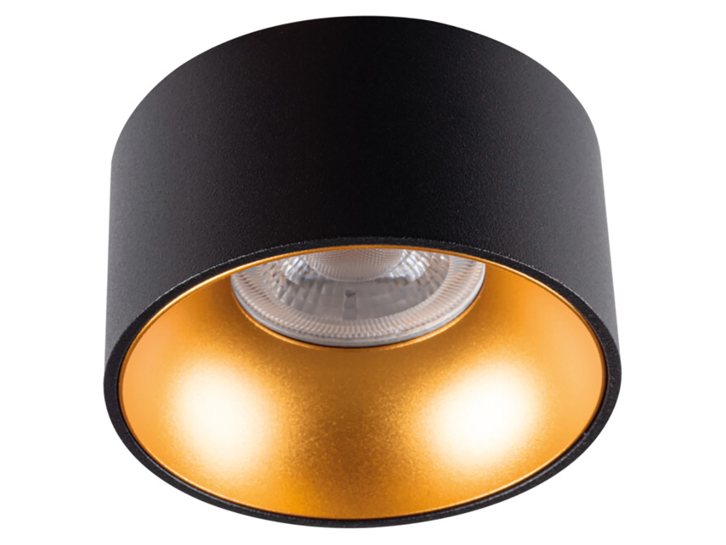 Lampa sufitowa Mini Riti aluminiowa czarno-złota