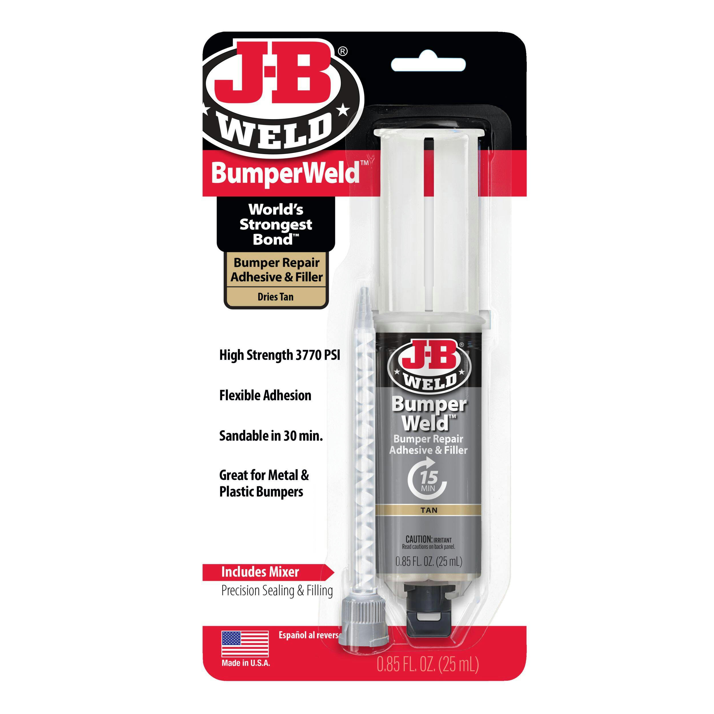J-B Weld BumperWeld Bumper Repair Adhesive & Filler, Tan, 25-ml