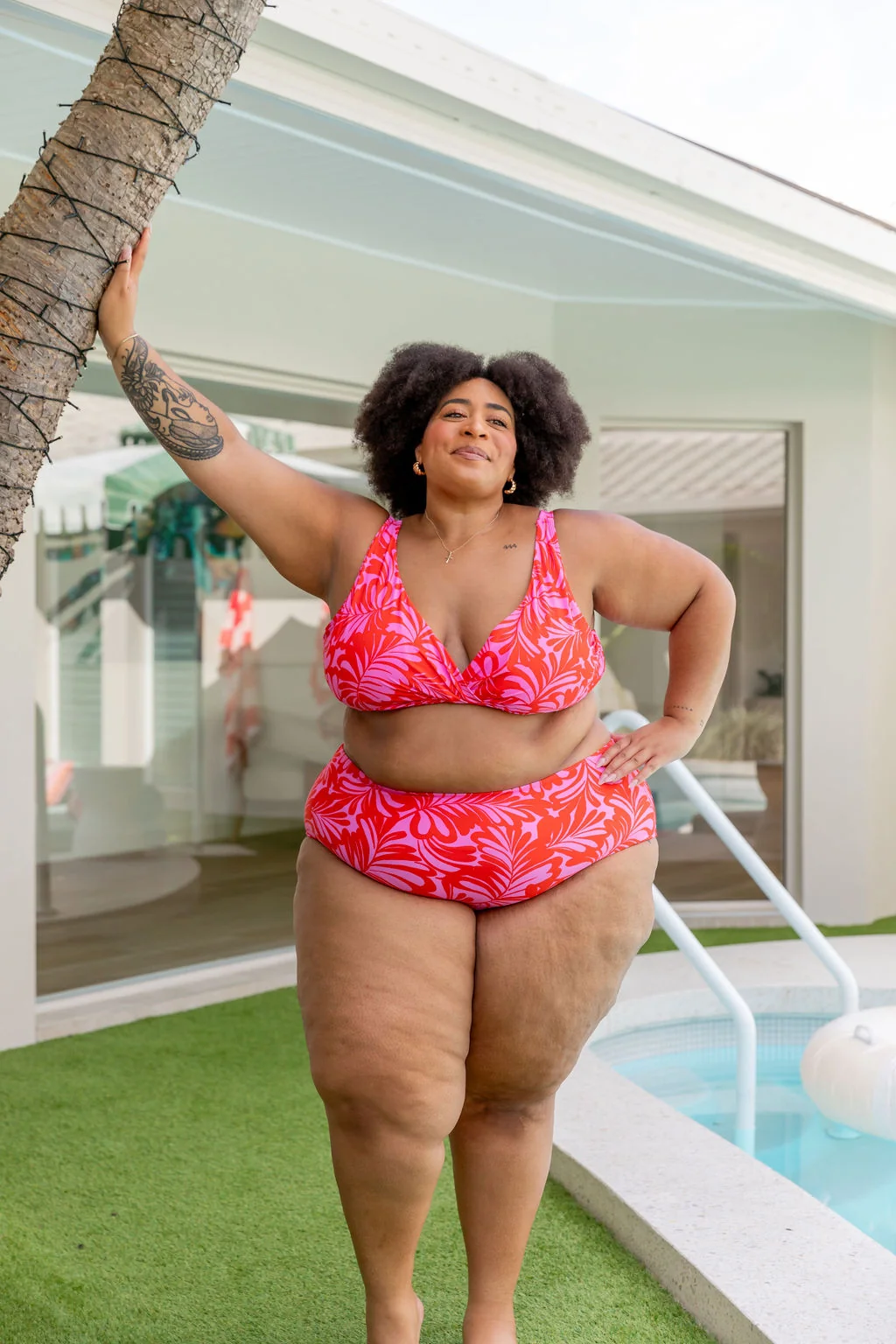 Burleigh Bikini Top in Pink Jungle