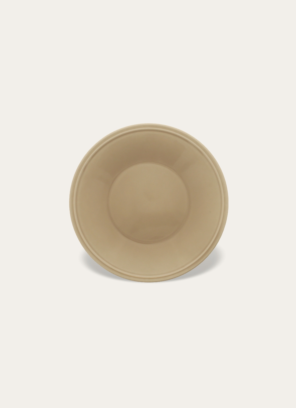 ASSIETTE à DESSERT EN FAÏENCE BEIGE