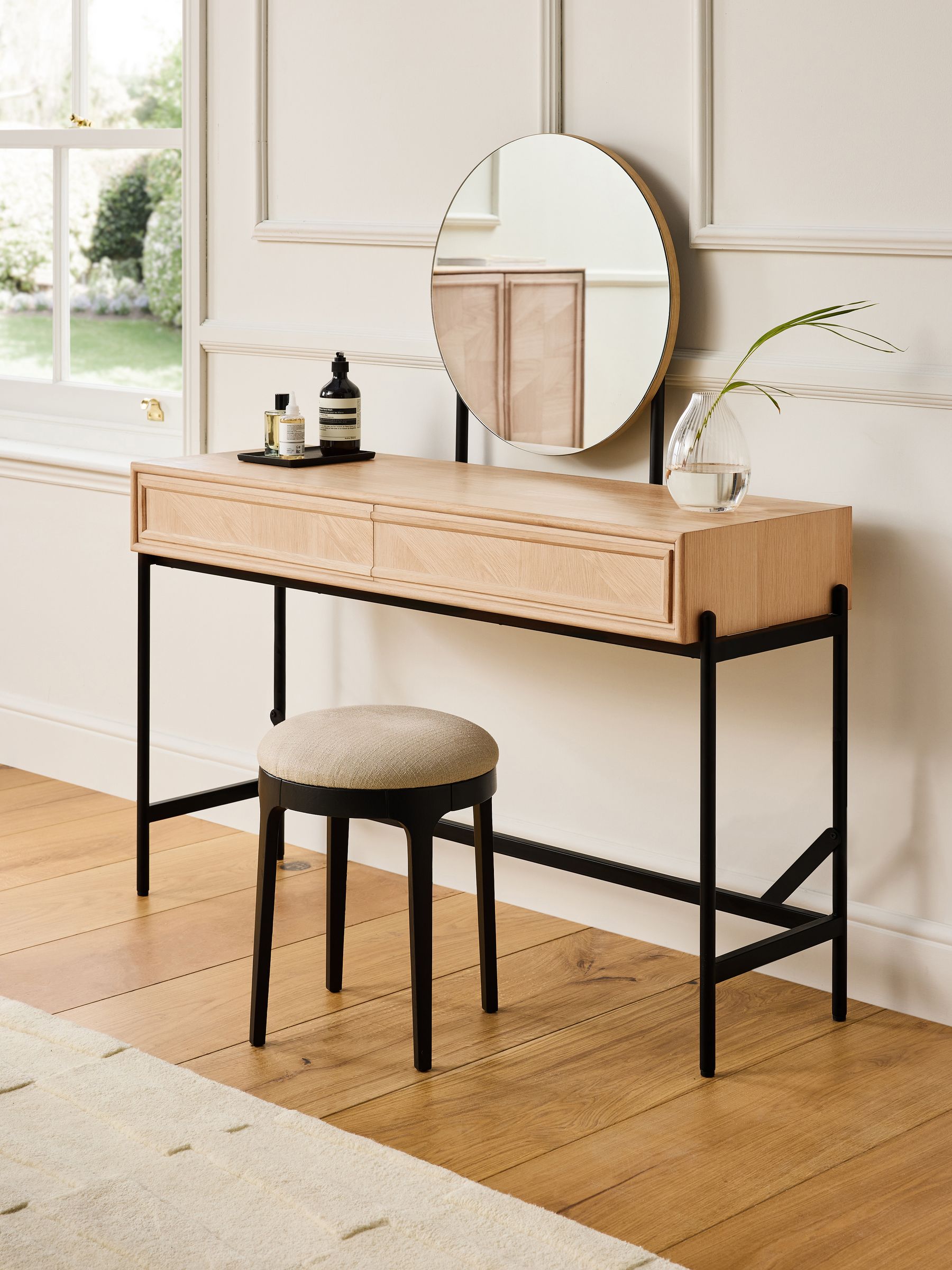 Jasper Conran London Whitewashed Oak Aden Dressing Table