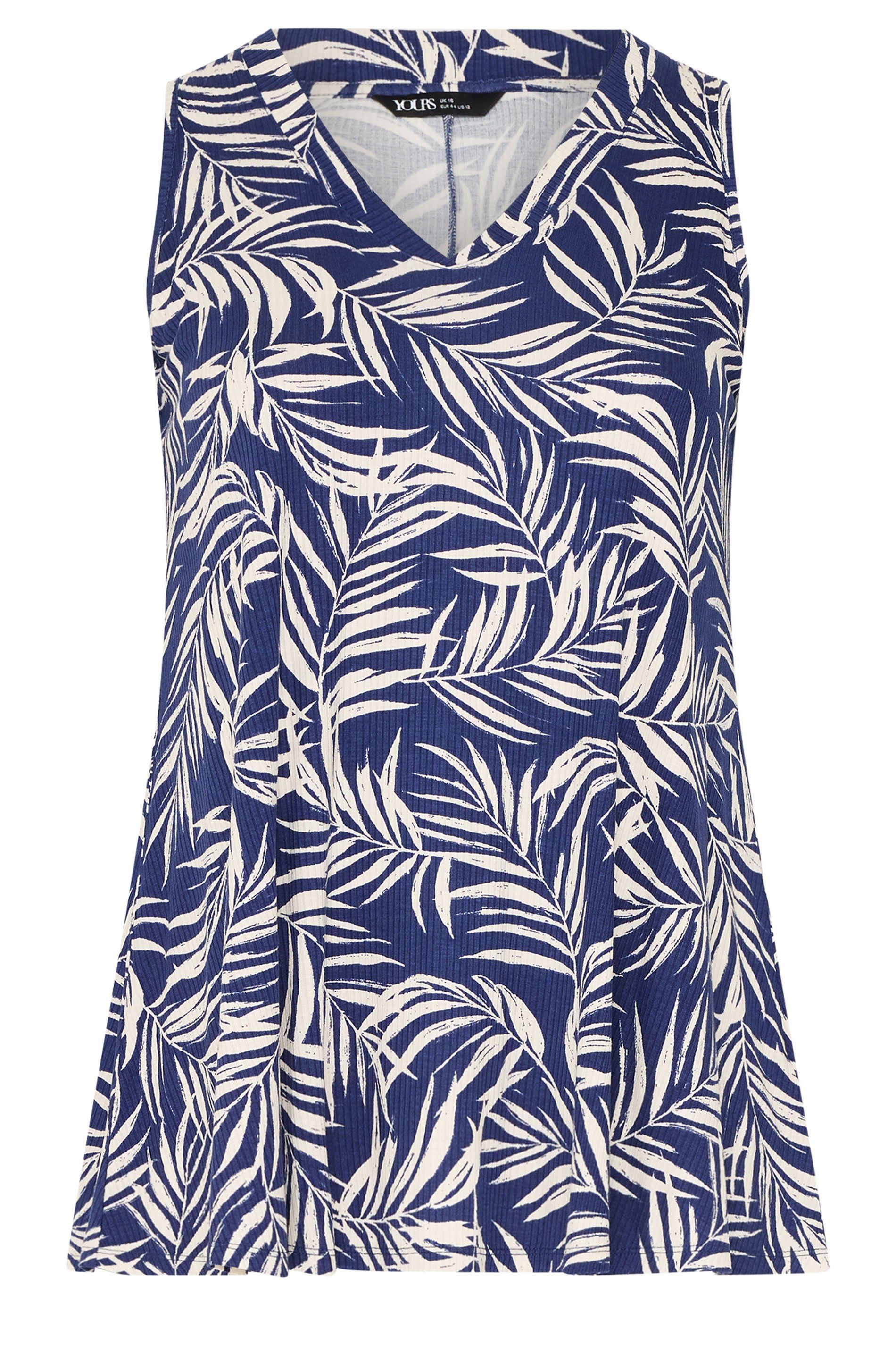 Yours Leaf Ribbed Vest Top