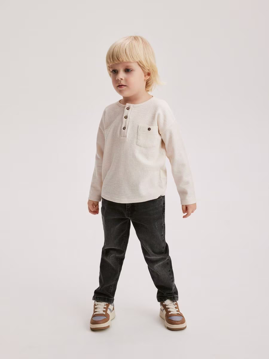Structural Henley Long Sleeve T-Shirt