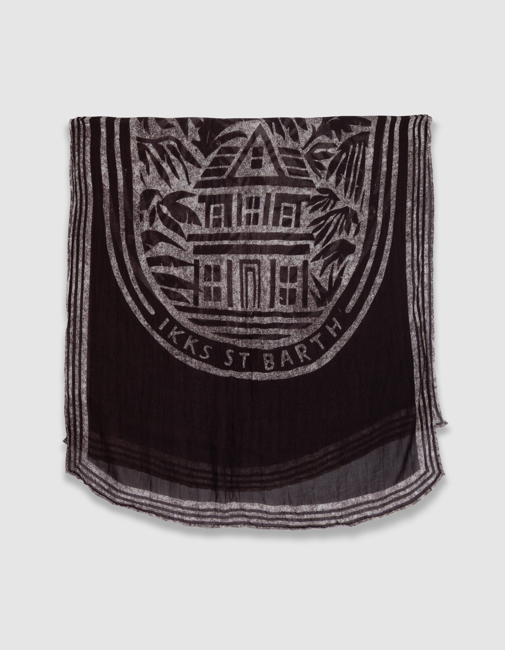 Foulard bordeaux motif arty Homme