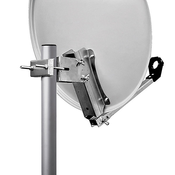 Parabole satellite aluminium Blanche 60cm avec Support LNB idéal ASTRA EUTELSAT HDSAT