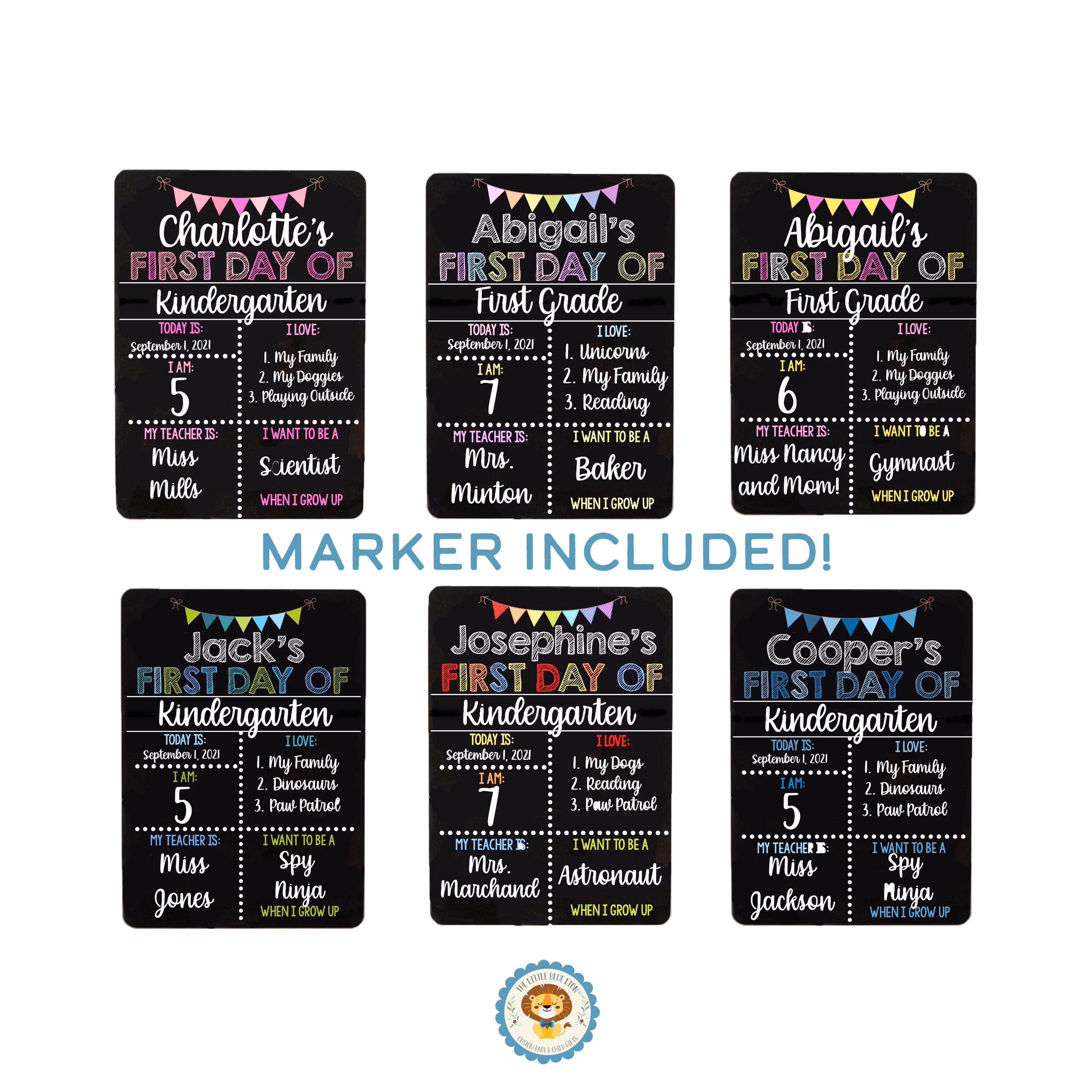 First Day of School Sign, Liquid Chalk Dry Erase School Board, Reusable First and Last Day of School Sign, First and Last Day School Sets