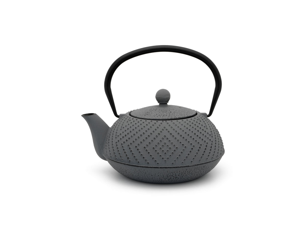 Bredemeijer Theepot Fujian 1.2L met filter warm grijs - theezeef
