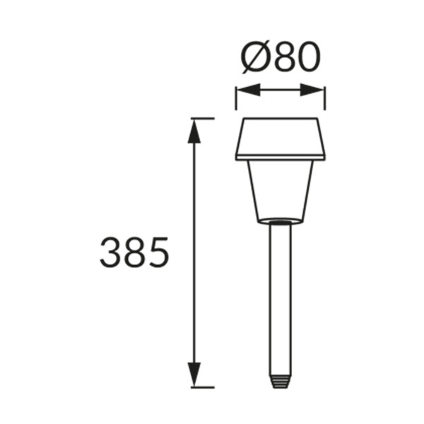 Lampa solarna wbijana chrom włącznik LED 0.06W IP44 IRIS Struhm