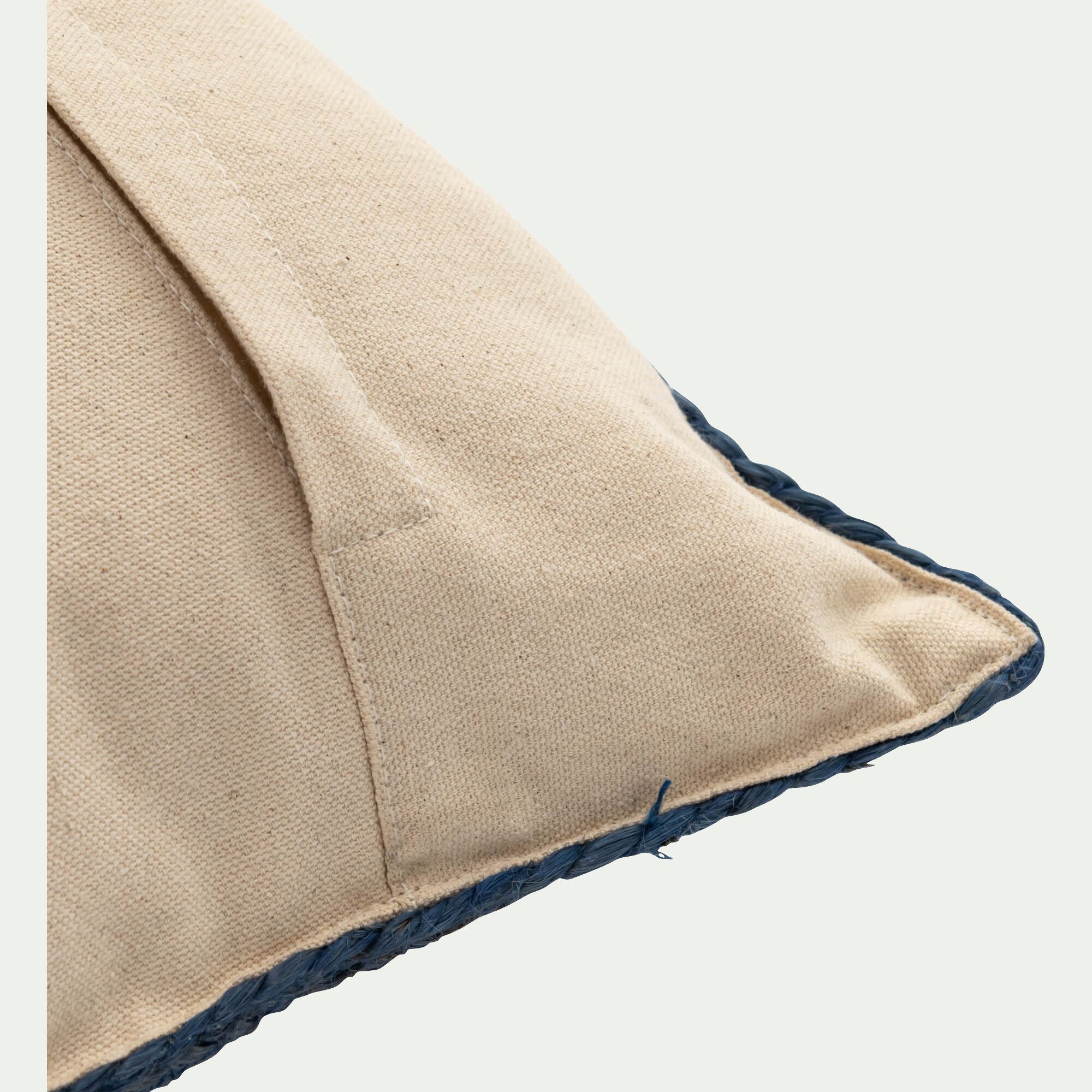 LOZE - coussin en jute avec finition liseré 35x50cm - naturel