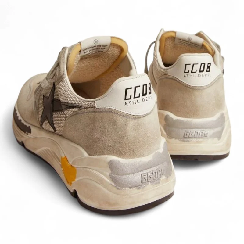 Running Sole sneakers in mesh and ice-gray suede