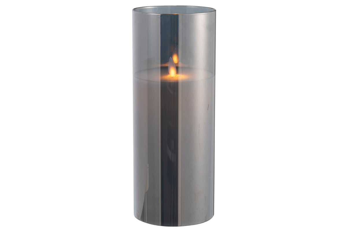 J-Line lamp Blinkend - glas - grijs - large - LED lichtjes
