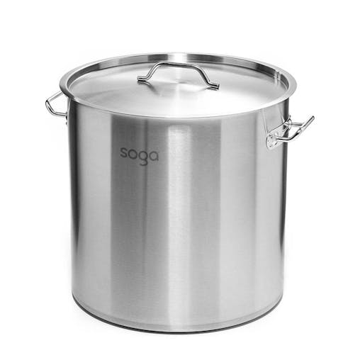 SOGA Stock Pot Thick Stainless Steel 170L 18/10