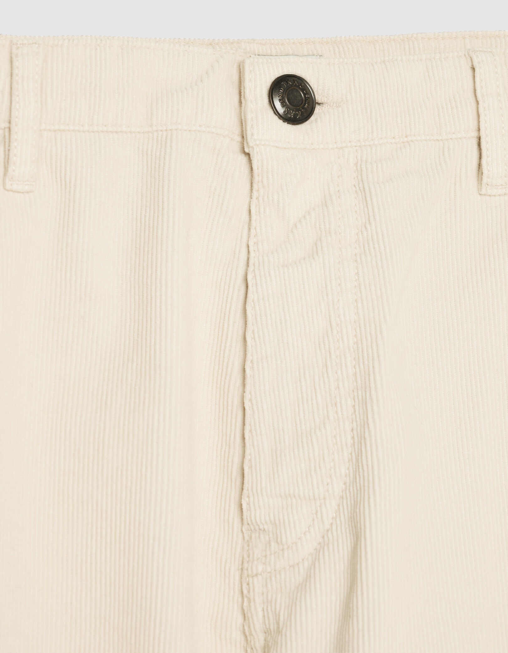 Pantalon chino droit écru velours milleraies Homme