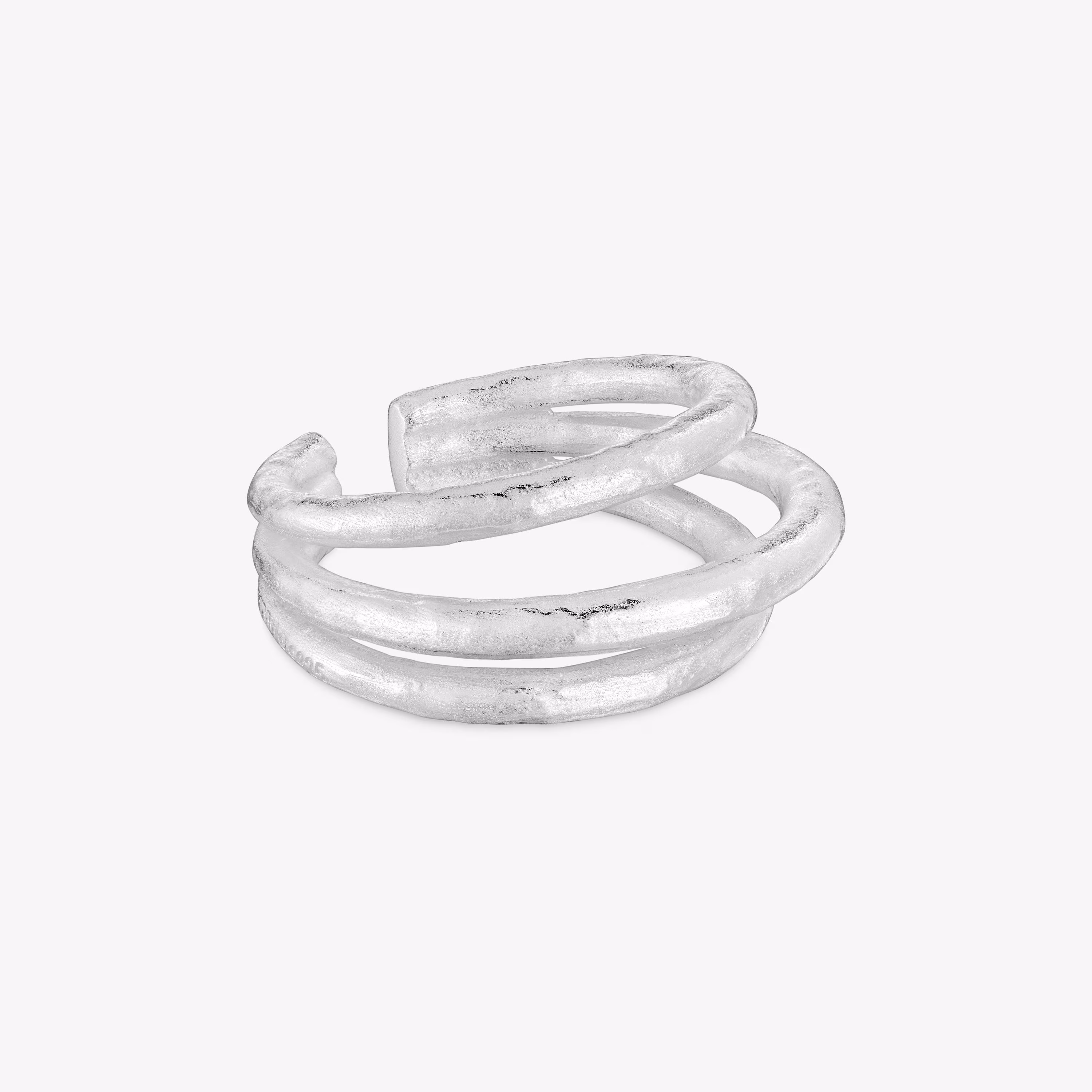 Anillo abierto de plata Duna