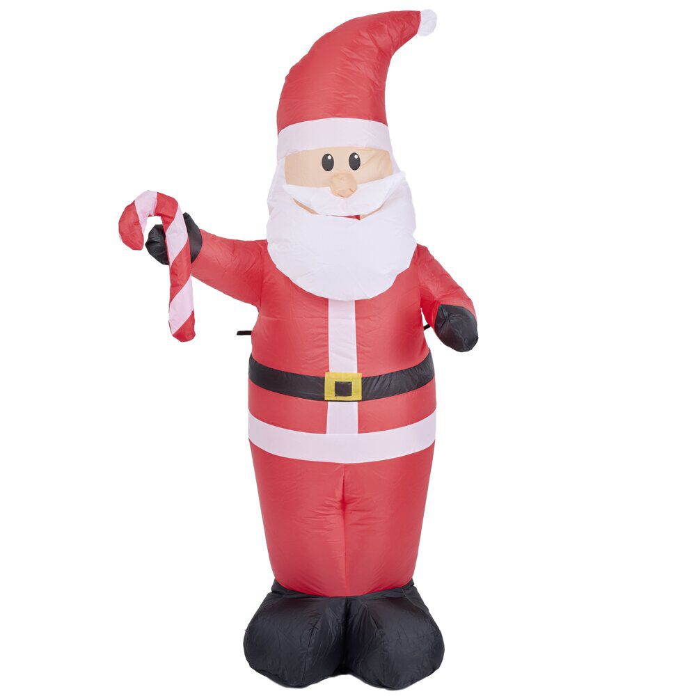 Père No&euml;l gonflable lumineux rouge et blanc H150cm