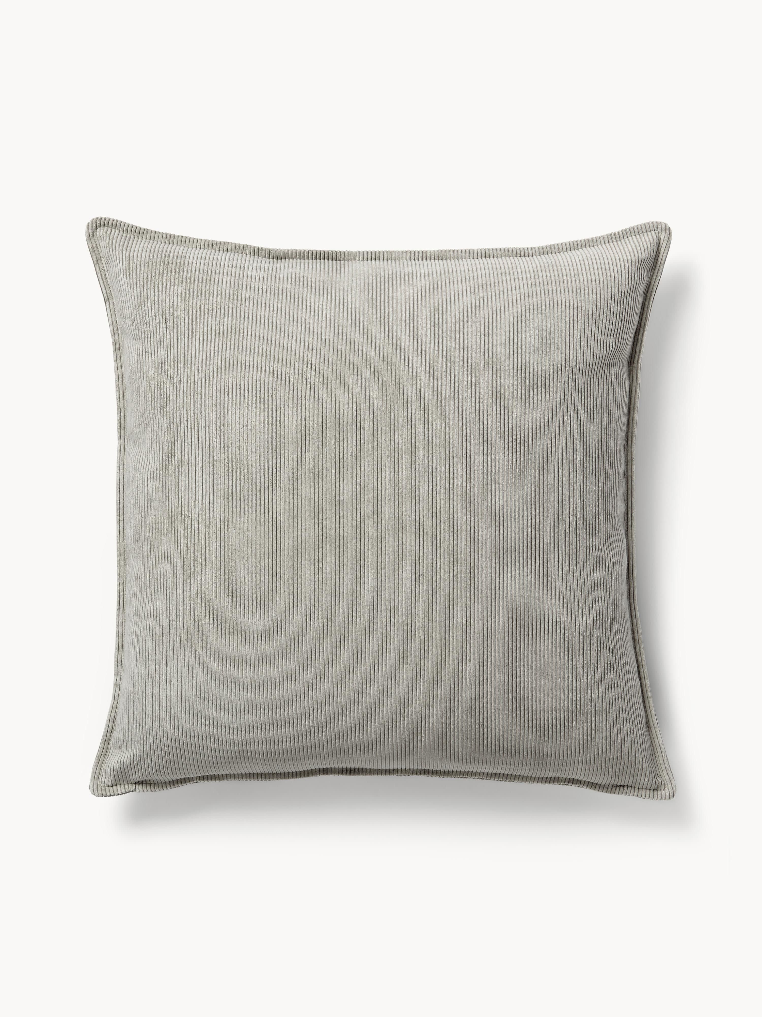 Großes Cord-Sofa-Kissen Lennon, 60 x 60 cm