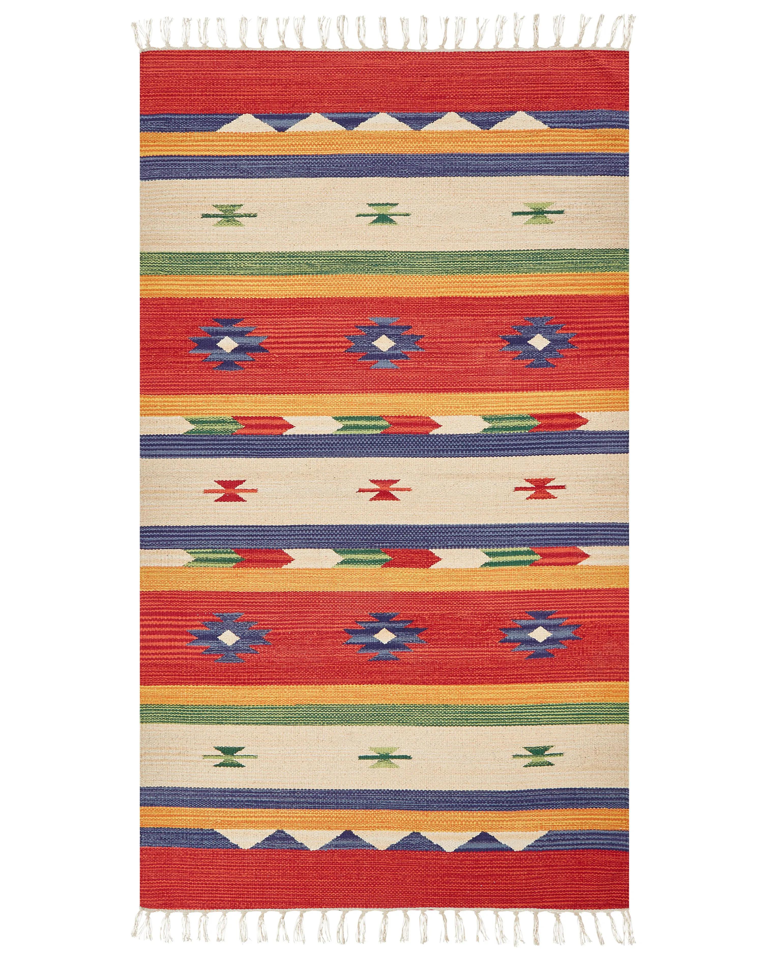 Rug ALAPARS Multicolour 140 x 200 cm Cotton Kilim