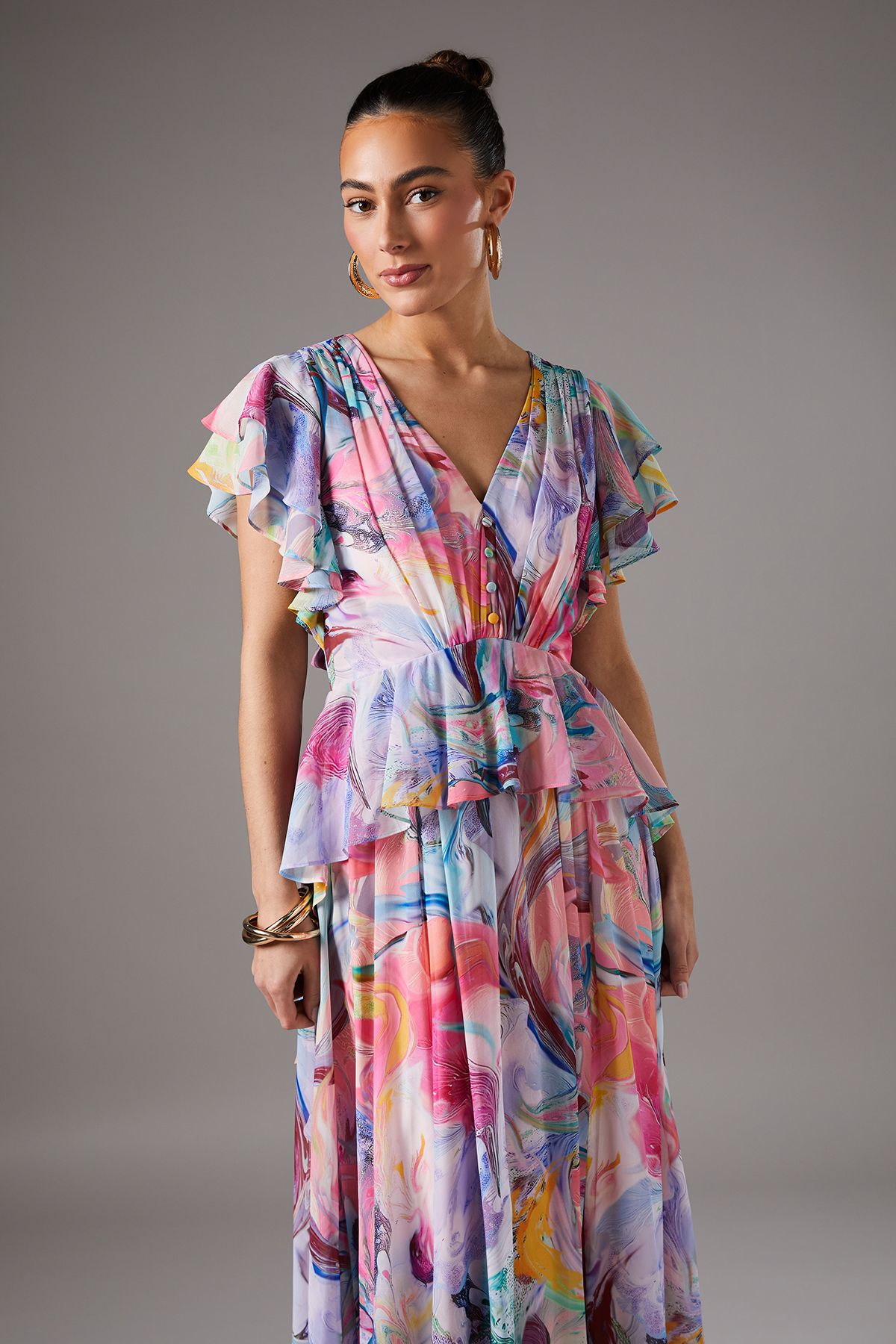 Coast Printed V Neck Maxi Dress