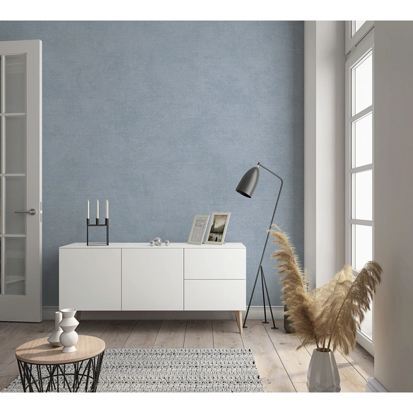 Vliestapete »Shades«, Uni, blau/grau