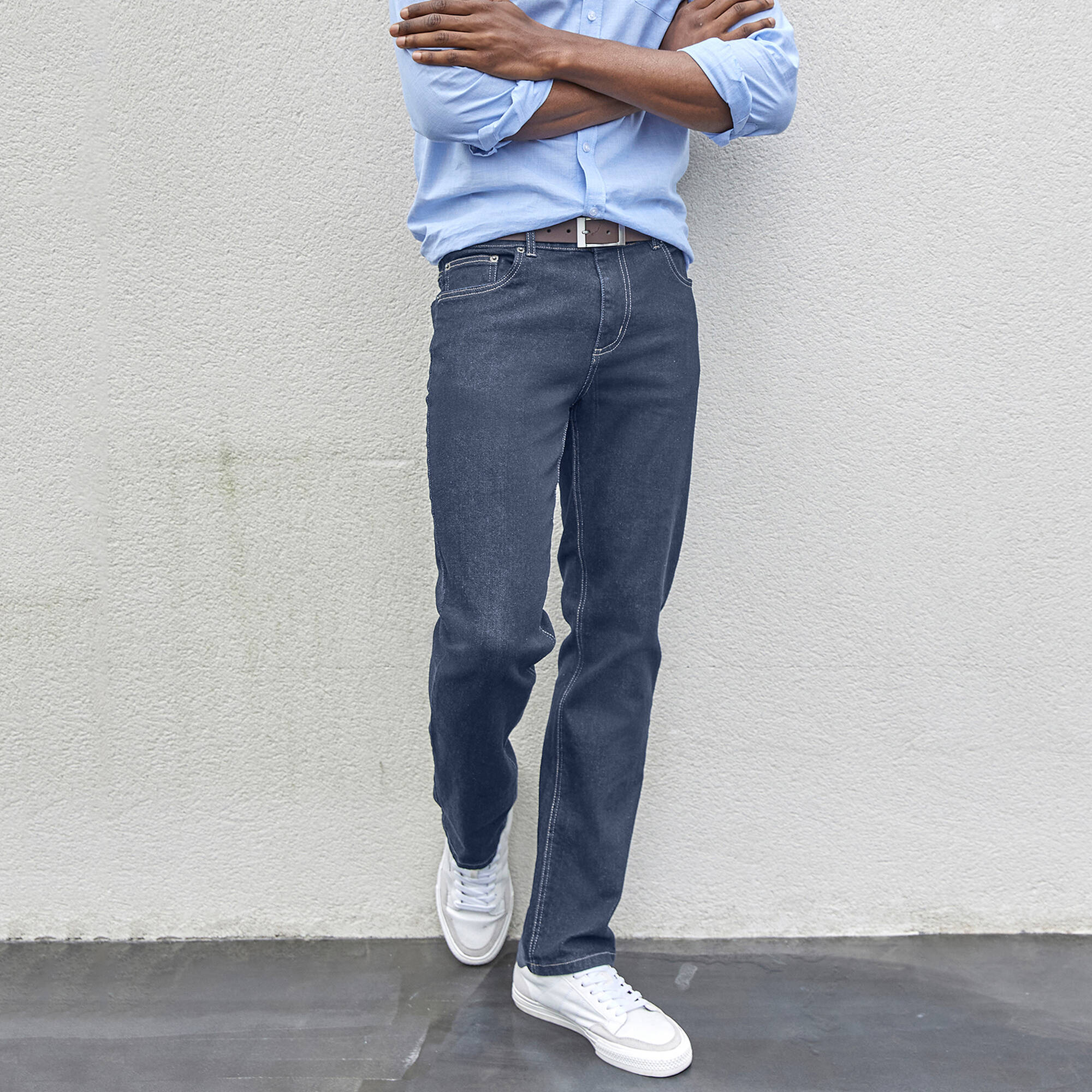 Jean droit basique coton stretch - L28
