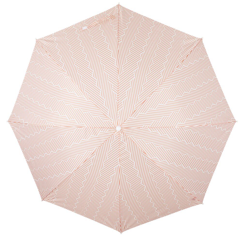 Parasol de plage blanc et rose Ø106xH80cm