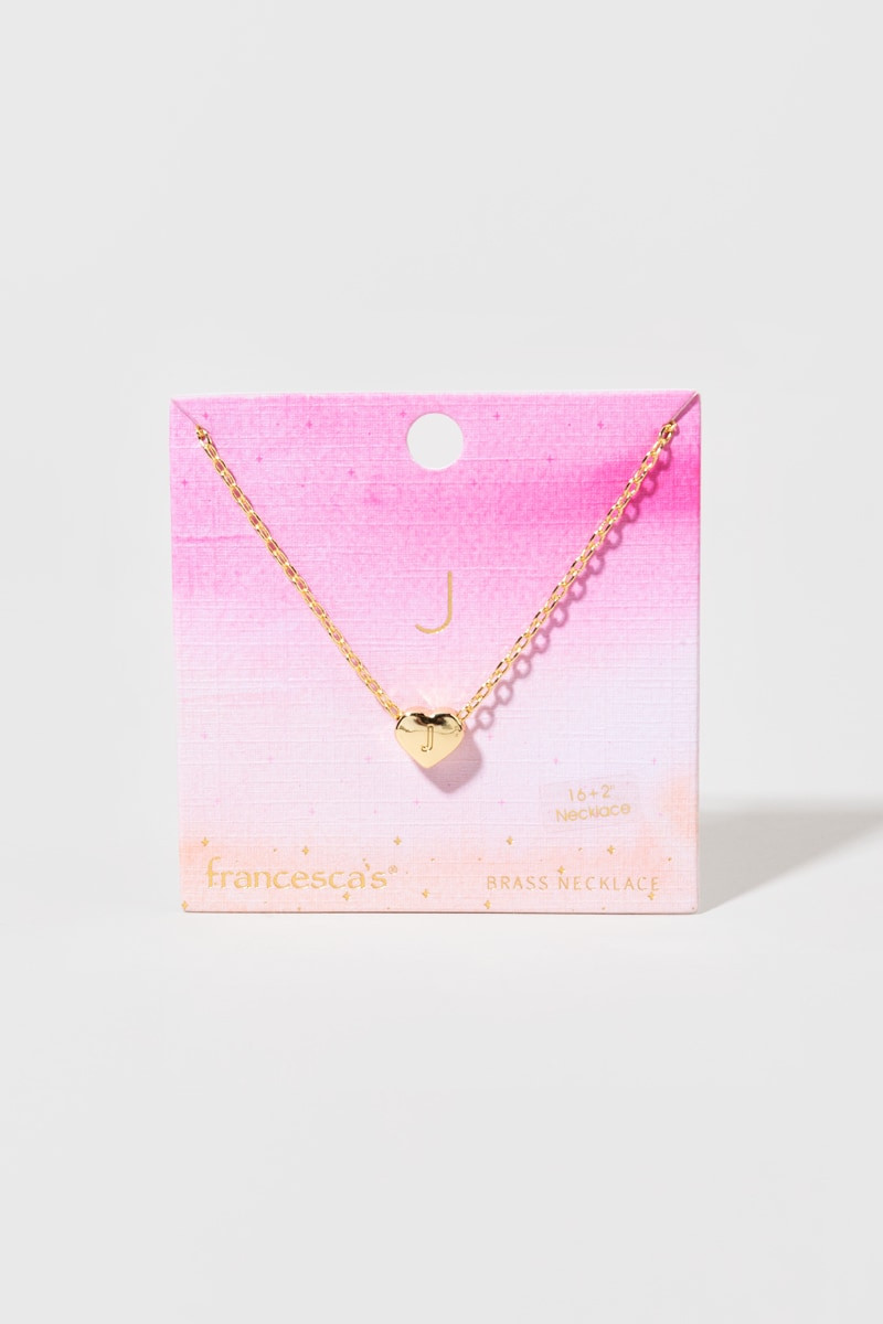 Initial Heart Pendant Necklace