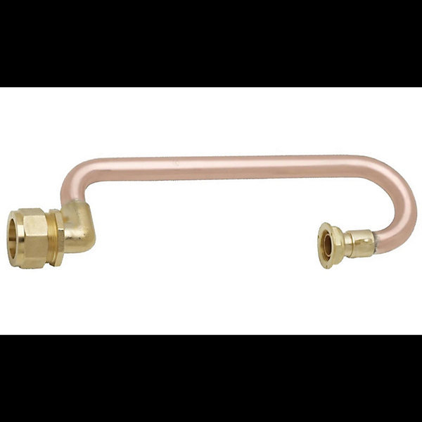 Crosse de sortie de compteur pour tube polyéthylène avec patte de fixation - Ecrou 6/20 - PE 32 avec joint