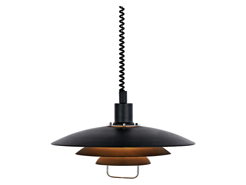 Lampa wisząca Kirkenes metalowa czarna